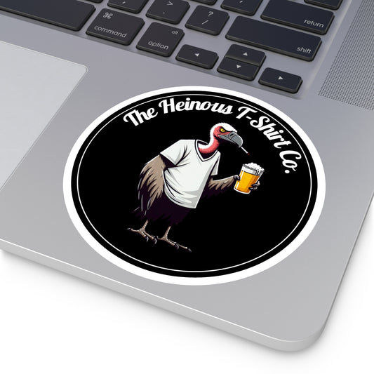 HTS Logo - Round Vinyl Sticker (Black)